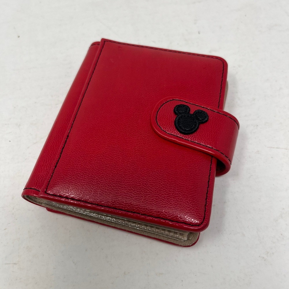 Creative Memories Disney Mickey Mouse Red Photo Album Snap Closure Wallet Brag